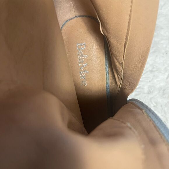 Bella Marie Frayed Denim Peep Toe Lace Up Stiletto Ankle Boots side zipper SZ10 - Picture 14 of 15